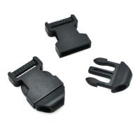 Plastic Release Buckle, DIY, black, 36.30x22x6.20mm, Sold By PC