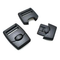 Plastic Release Buckle, Rectangle, DIY, black, 39x29.30x7mm, Sold By PC