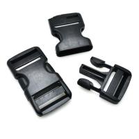 Kunststoff Tasche Verriegelung Schnalle, DIY, schwarz, 73x38.70x12.50mm, verkauft von PC