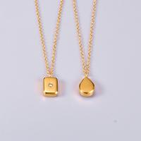 Colar de jóias de aço inoxidável, Aço inoxidável 316L, with 5cm extender chain, Forma diferente para escolha & joias de moda & para mulher & com strass, dourado, comprimento 40 cm, vendido por PC