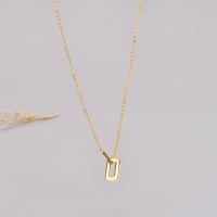 Stainless Steel Jewelry Necklace 316L Stainless Steel with White Shell with 6cm extender chain Rectangle Vacuum Ion Plating fashion jewelry & for woman golden Length 40 cm Sold By PC