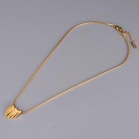 Edelstahl Schmuck Halskette, 316 L Edelstahl, mit Verlängerungskettchen von 6cm, Modeschmuck & für Frau, goldfarben, 13x15mm, Länge:40 cm, verkauft von PC