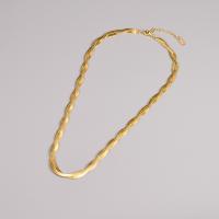 Mode-Multi-Layer-Halskette, 316 L Edelstahl, mit Verlängerungskettchen von 6cm, Doppelschicht & Modeschmuck & für Frau, goldfarben, Länge 41 cm, verkauft von PC