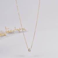 Stainless Steel Jewelry Necklace, 316L Stainless Steel, with 5cm extender chain, Vacuum Ion Plating, Different Shape for Choice & fashion jewelry & for woman & with rhinestone, golden, 7x5mm, Length:40 cm, Sold By PC