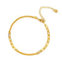 Brass Bracelet & Bangle with 5.5cm extender chain gold color plated fashion jewelry & for woman golden nickel lead & cadmium free Length 20 cm Sold By PC