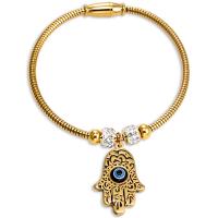 Bracelet Evil Eye bijoux, Acier titane, Placage, styles différents pour le choix & pavé de micro zircon & pour femme, plus de couleurs à choisir, Vendu par PC