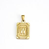 Titanium Steel Pendants, Square, gold color plated, different designs for choice, gold, 20x16mm, Sold By PC