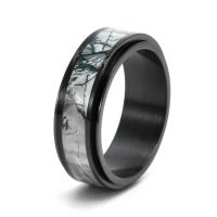 Палец кольцо из нержавеющей стали, Нержавеющая сталь 304, вращающийся & разный размер для выбора & Мужский, Много цветов для выбора, 8mm, размер:6-12, продается PC