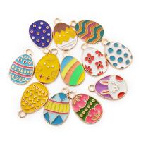 Easter Jewelry Zinc Alloy Oval gold color plated & enamel Sold By Lot