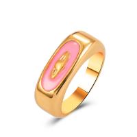 Tibetan Style Finger Ring, gold color plated, fashion jewelry & for woman & enamel, golden, 20mm, Sold By PC