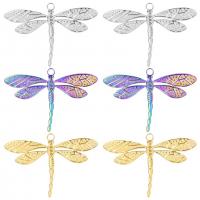 Stainless Steel Animal Pendants 304 Stainless Steel Dragonfly Vacuum Ion Plating Unisex Sold By PC