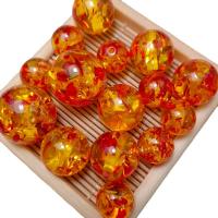 Resin Jewelry Beads, Round, epoxy gel, DIY & different size for choice, amber, Sold By Bag