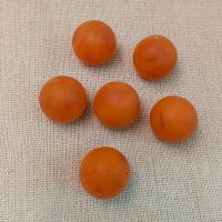 Acrylic Jewelry Beads Round epoxy gel DIY & matte orange Sold By Bag
