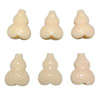 Resin Jewelry Beads, Calabash, Carved, DIY, ivory, 23x30mm, Approx 200PCs/Bag, Sold By Bag