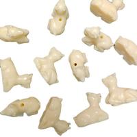 Resin Jewelry Beads, Deer, Carved, DIY, ivory, 23x20mm, Approx 500PCs/Bag, Sold By Bag