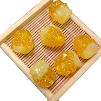 Resin Jewelry Beads, Carved, DIY, yellow, 20x20mm, Approx 200PCs/Bag, Sold By Bag