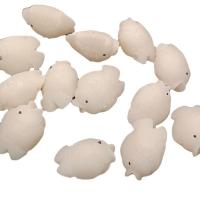 Resin Jewelry Beads, Fish, Carved, DIY, white, 31x23mm, Approx 200PCs/Bag, Sold By Bag