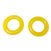 resina anéis de ligação, Rosca, DIY, amarelo, 38x22x6mm, Aprox 100PCs/Bag, vendido por Bag