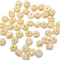 Resin Jewelry Beads, Flower, DIY, ivory, 12x10mm, Approx 500PCs/Bag, Sold By Bag