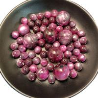 Resin Jewelry Beads Round epoxy gel DIY purple Sold By Bag