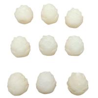 Resin Jewelry Beads, Flower, Carved, DIY, white, 20x21mm, Approx 100PCs/Bag, Sold By Bag