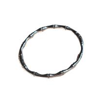 Acier titane bracelet ordinaire, Placage de couleur argentée, pour femme, argent, 57mm, Vendu par PC