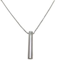Titanium Steel Necklace silver color plated Unisex silver color Length 19.69 Inch Sold By PC