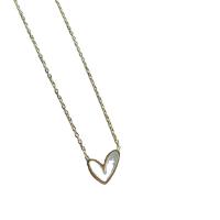Titanium Steel Necklace with Shell with 1.97 extender chain Heart gold color plated for woman golden Length 14.57 Inch Sold By PC