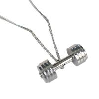 Титановые стали ожерелье, титан, плакирован серебром, Мужская, серебряный, 33x14mm, длина:22.05 дюймовый, продается PC