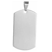 Stainless Steel Tag Charm 304 Stainless Steel Rectangle DIY original color Sold By PC