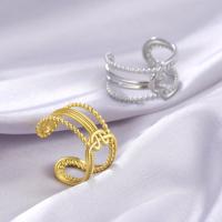 304 Stainless Steel Cuff Finger Ring Vacuum Ion Plating fashion jewelry & for woman 1mm Sold By PC
