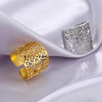 304 από ανοξείδωτο χάλυβα Δέσε δάχτυλο του δακτυλίου, κοσμήματα μόδας & για τη γυναίκα & κοίλος, περισσότερα χρώματα για την επιλογή, 1mm, Sold Με PC