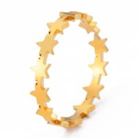 خاتم إصبع الفولاذ المقاوم للصدأ, 304 الفولاذ المقاوم للصدأ, نجمة, مجوهرات الموضة & للمرأة, المزيد من الألوان للاختيار, 3.80x1mm, تباع بواسطة PC