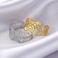 304 Stainless Steel Cuff Finger Ring Vacuum Ion Plating fashion jewelry & for woman 0.80mm Sold By PC