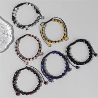 Gemstone Bracelets, with Polyester Cord, different materials for choice & Unisex & different size for choice, Length:Approx 7-8.6 Inch, 20Strands/Bag, Sold By Bag