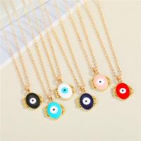 Evil Eye Jewelry Necklace Zinc Alloy with Resin with 5cm extender chain gold color plated fashion jewelry & evil eye pattern & for woman nickel lead & cadmium free Length 50 cm Sold By PC