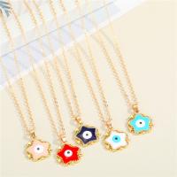 Evil Eye Jewelry Necklace Zinc Alloy with 5cm extender chain Star gold color plated fashion jewelry & evil eye pattern & for woman & enamel nickel lead & cadmium free Length 50 cm Sold By PC