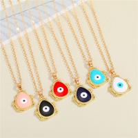 Evil Eye Jewelry Necklace Zinc Alloy with 5cm extender chain Teardrop gold color plated fashion jewelry & evil eye pattern & for woman & enamel nickel lead & cadmium free Length 50 cm Sold By PC