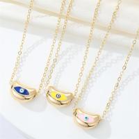 Evil Eye Jewelry Necklace Zinc Alloy with 5cm extender chain Ingot gold color plated fashion jewelry & evil eye pattern & for woman & enamel nickel lead & cadmium free Length 50 cm Sold By PC