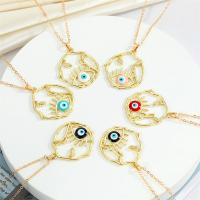 Evil Eye Jewelry Necklace Zinc Alloy with 5cm extender chain gold color plated fashion jewelry & evil eye pattern & for woman & enamel nickel lead & cadmium free Length 50 cm Sold By PC