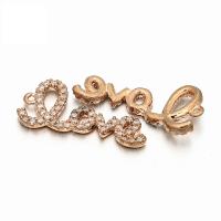 Cubic Zirconia Micro Pave Brass Connector Alphabet Letter plated micro pave cubic zirconia Sold By Lot