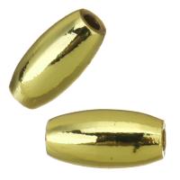 Perline vuote in ottone, placcato color oro, 4x8x4mm, Foro:Appross. 1.5mm, 500PC/lotto, Venduto da lotto
