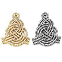 Cubic Zirconia Micro Pave Brass Pendant, plated, micro pave cubic zirconia, more colors for choice, 35x43mm, Sold By PC