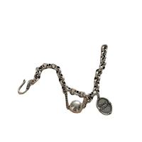 Tibetan Style Bracelet, Geometrical Pattern, silver color plated, with letter pattern & for woman, nickel, lead & cadmium free, Length:Approx 6.3 Inch, Sold By PC