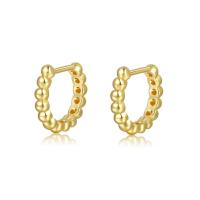 Brass Huggie Hoop Earring high quality plated fashion jewelry & for woman nickel lead & cadmium free 15mm Sold By Pair