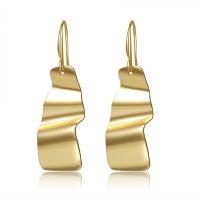 Messing Tropfen Ohrringe, hochwertige plattiert und nie verblassen, Modeschmuck & für Frau, goldfarben, frei von Nickel, Blei & Kadmium, 45x12mm, verkauft von Paar