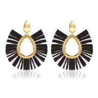 Zinc Alloy Drop Earrings with Paper gold color plated fashion jewelry & for woman nickel lead & cadmium free Sold By Pair