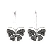 Zinklegierung Ohrringe, Schmetterling, Modeschmuck & für Frau, keine, frei von Nickel, Blei & Kadmium, 65x39mm, verkauft von Paar