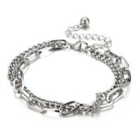 Stainless Steel Jewelry Bracelet 304 Stainless Steel fashion jewelry & for man original color 6mm Length Approx 7.48 Inch Sold By PC