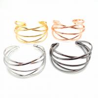 Iron Cuff Bangle, plated, fashion jewelry & for woman & hollow, more colors for choice, 60x30x50mm, Sold By PC